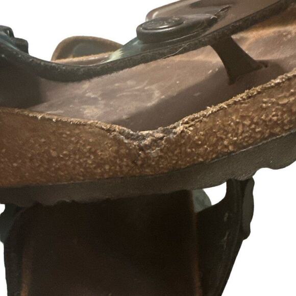 Birkenstock Gizeh Leather Thong Sandals‎ Women's 37/6 Black Patent - Picture 12 of 13